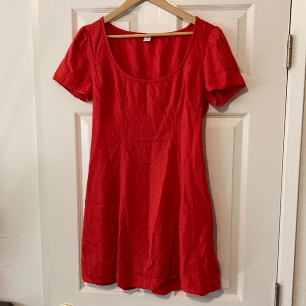 Burnt orange beach dress